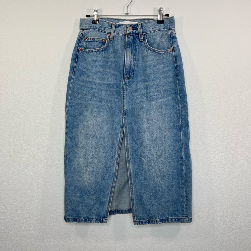 Denim Forum The 90s Halle Skirt‎ Midi length size 25 - Picture 2 of 11